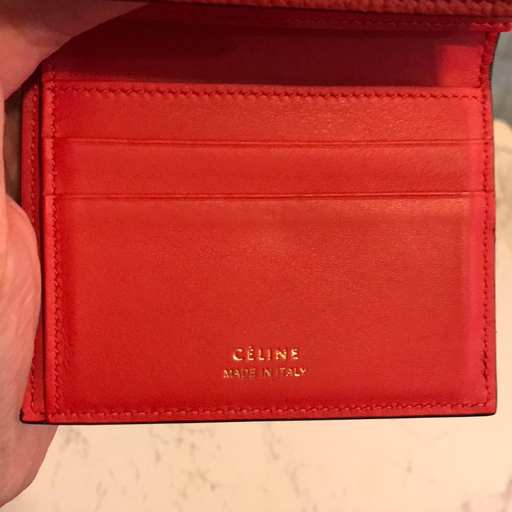 100% Authentic Vintage Celine Trifold Grained Wallet - Picture 3 of 14
